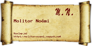 Molitor Noémi névjegykártya